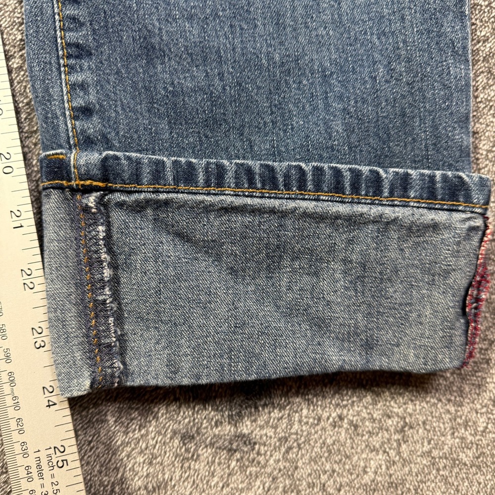 Abercrombie & Fitch 1892 Vintage Bootcut Jeans Indigo Blue Button Fly Size 6 - Picture 10 of 11